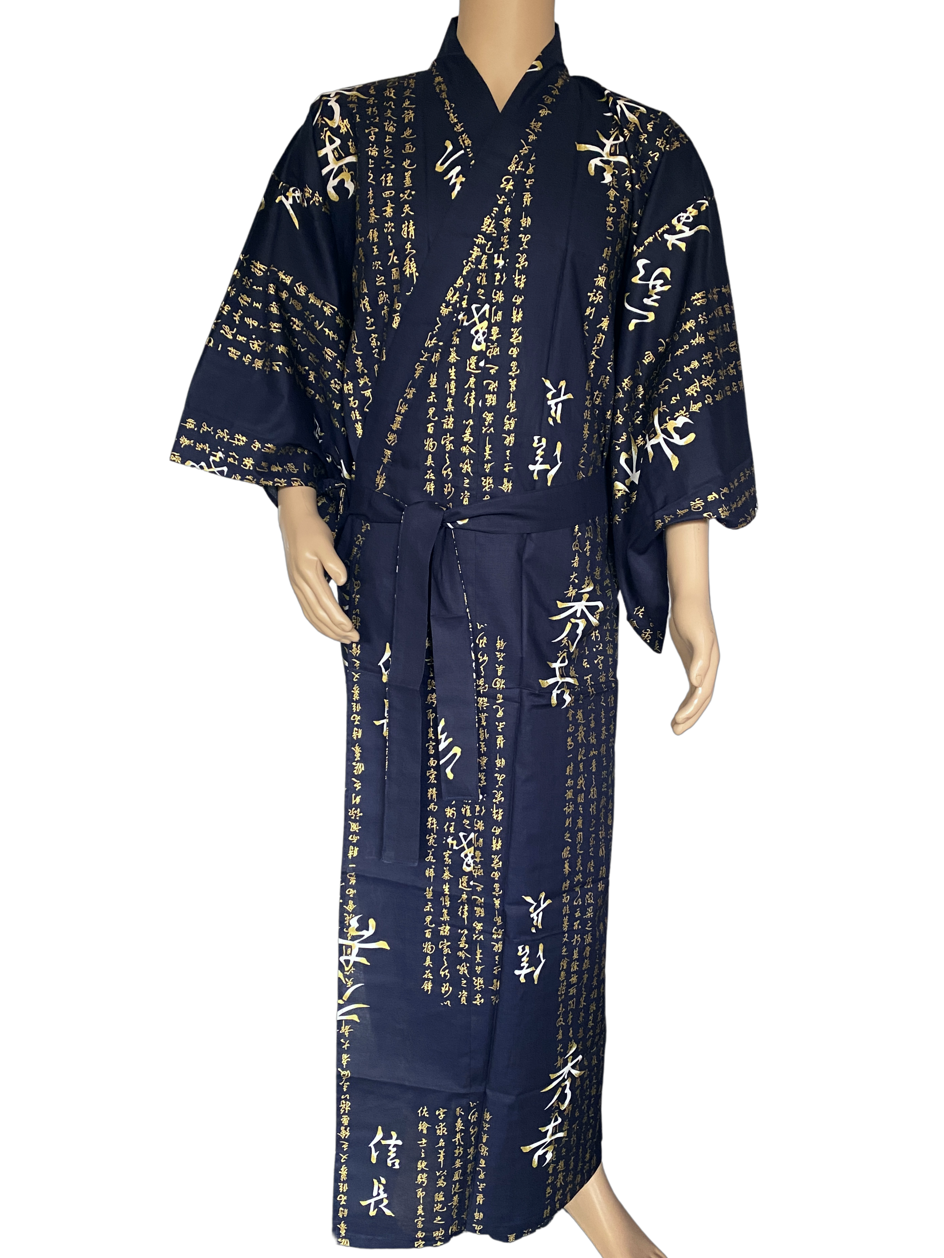 Fashion-Yukata - General Hideyoshi blau