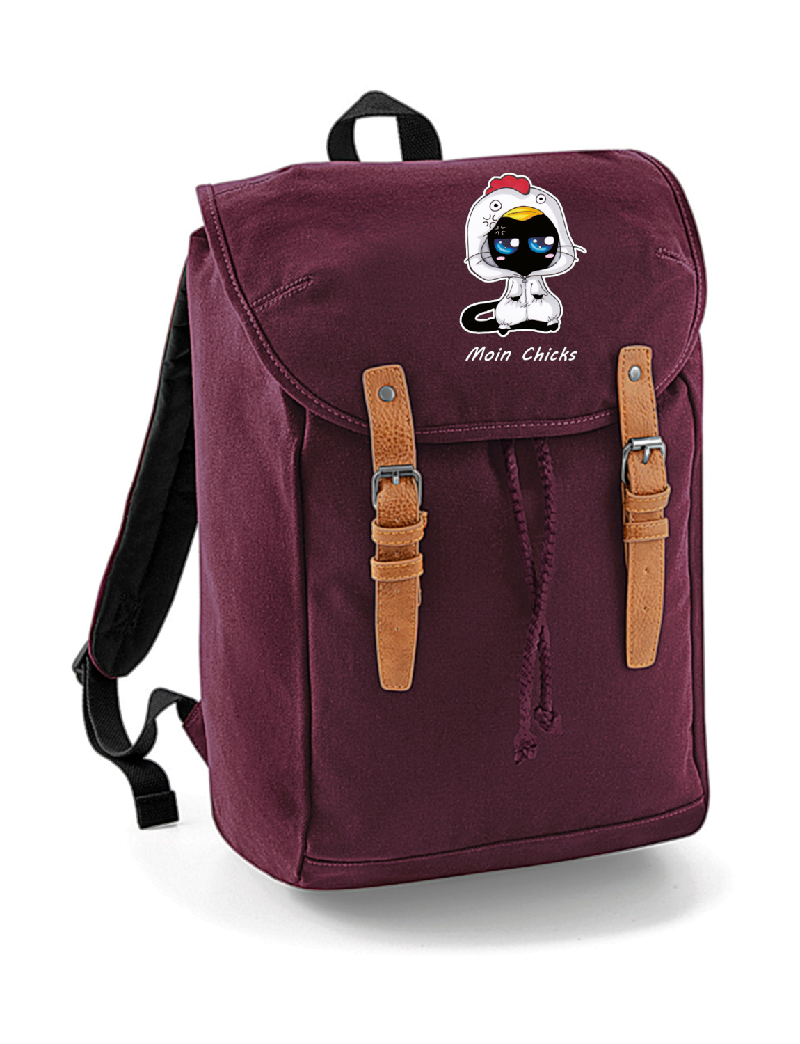 Rucksack Canvas Moin chicks rot