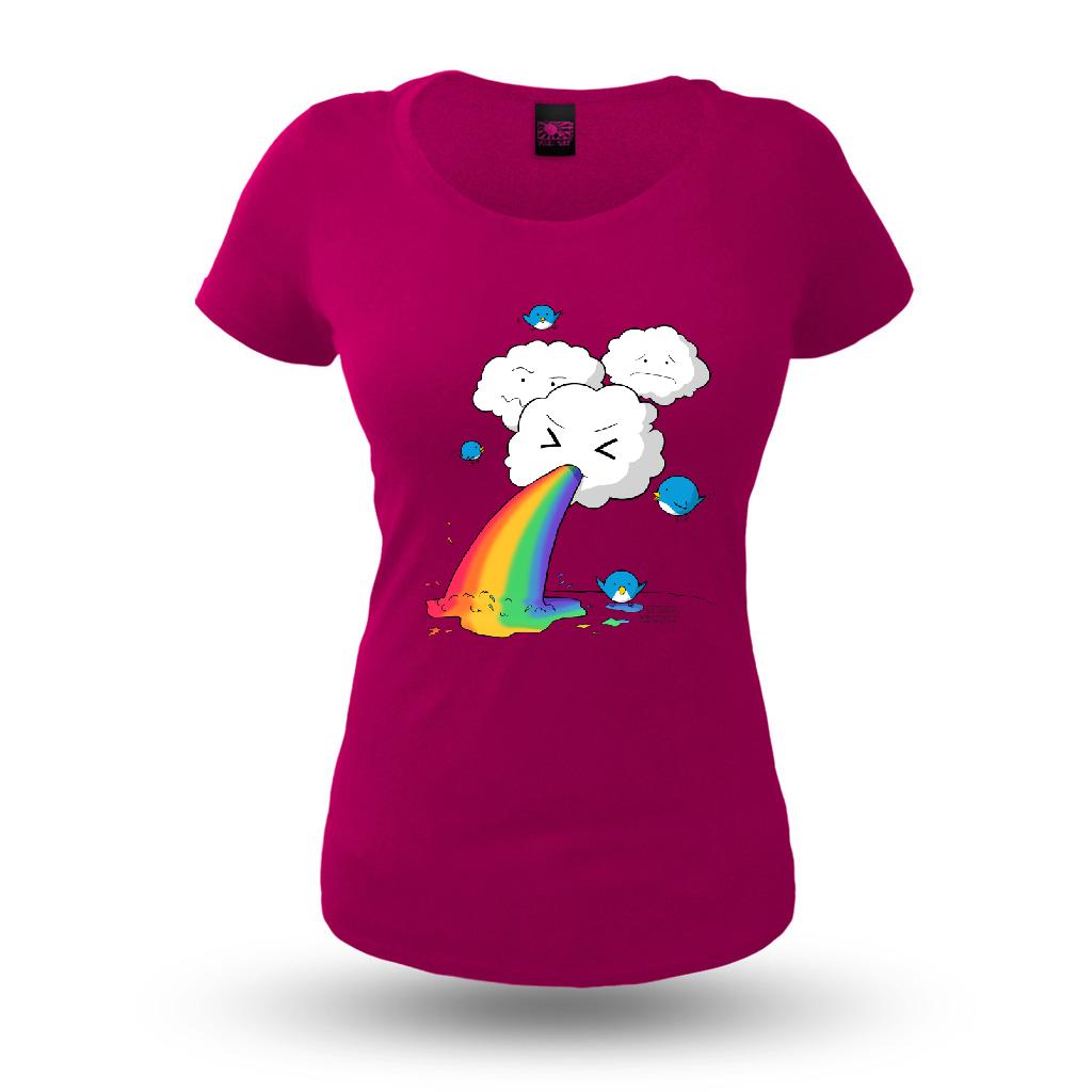 T-Shirt tailliert Wolkenbogen