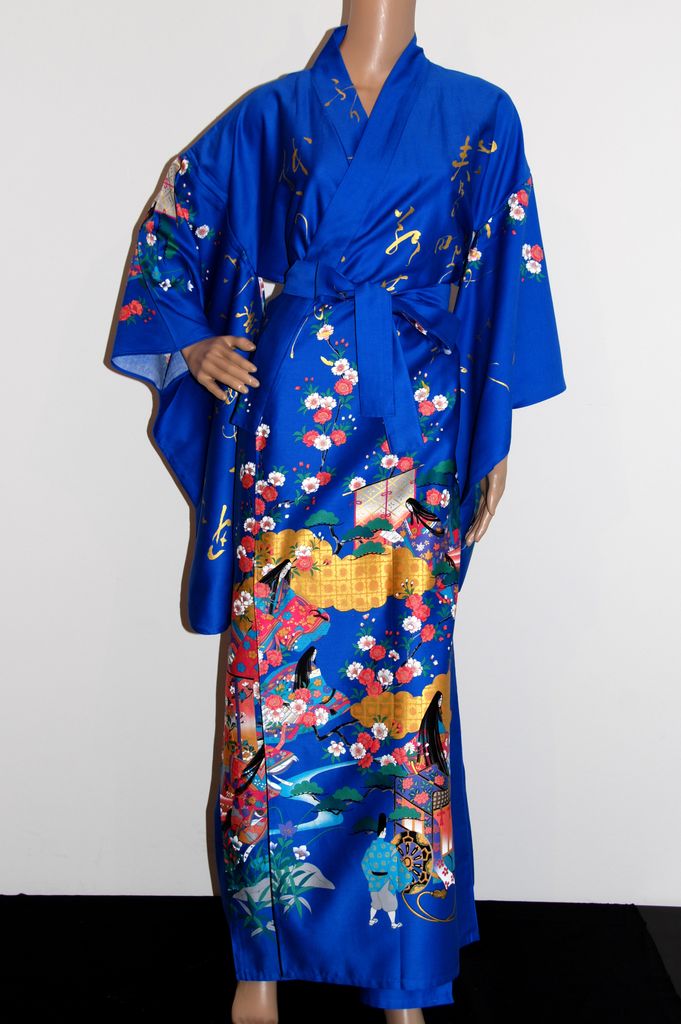 Fashion-Furisode - "Kaguya" Blau