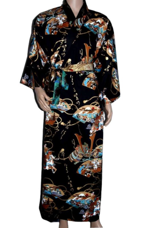 Fashion-Yukata - "Samurai" Schwarz