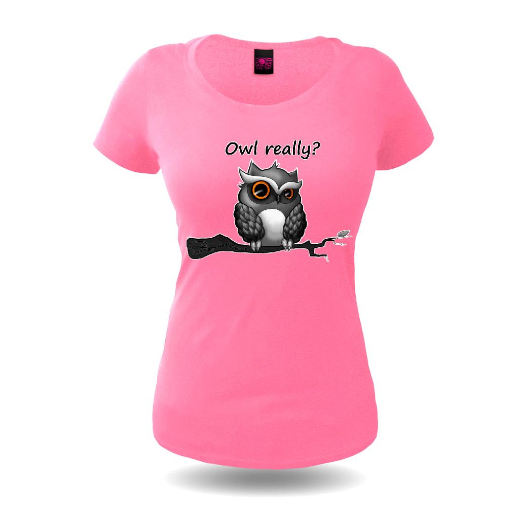 T-Shirt tailliert Owl Really