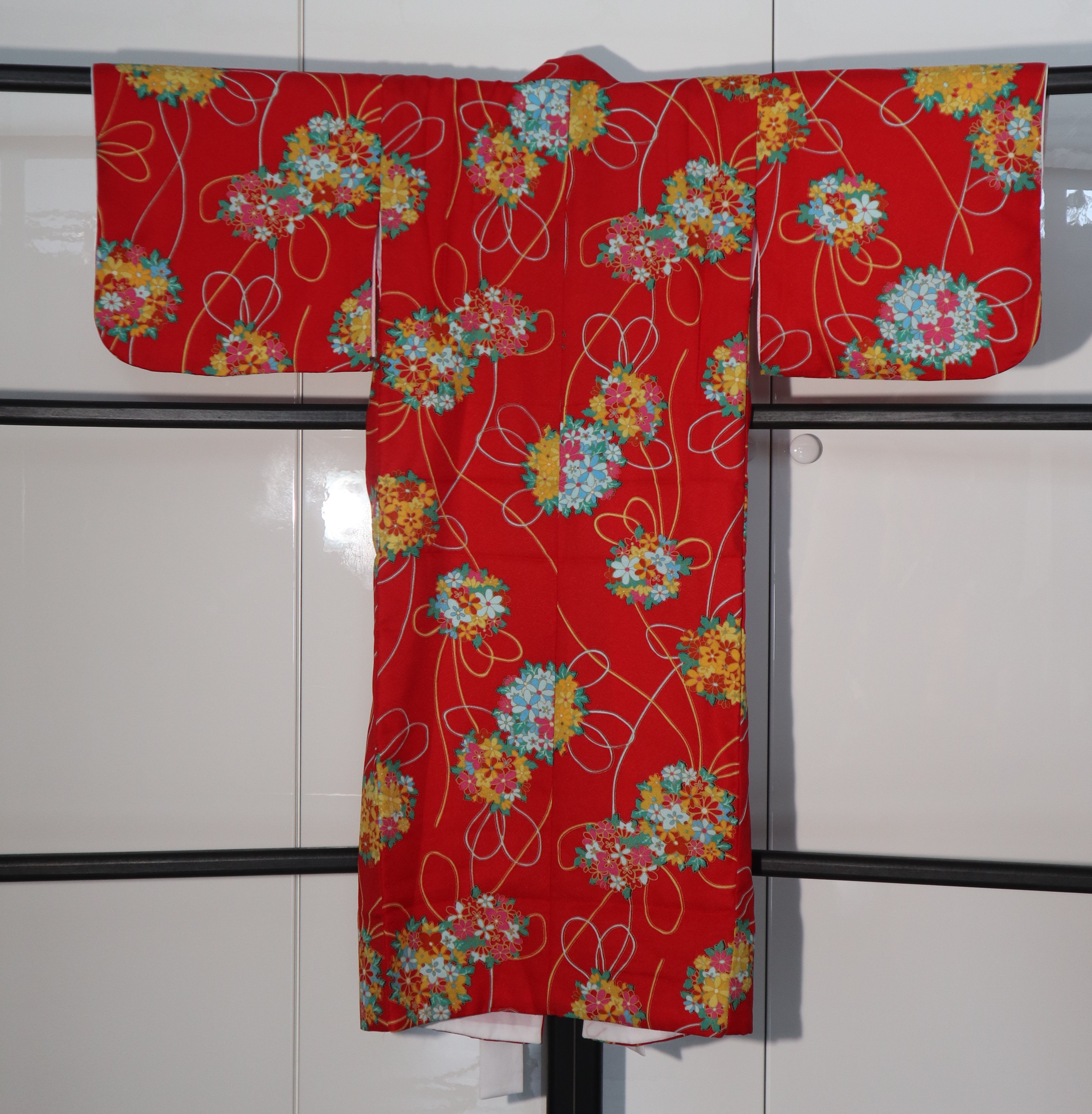 Vintage Kimono Kinder - rot mit Haori