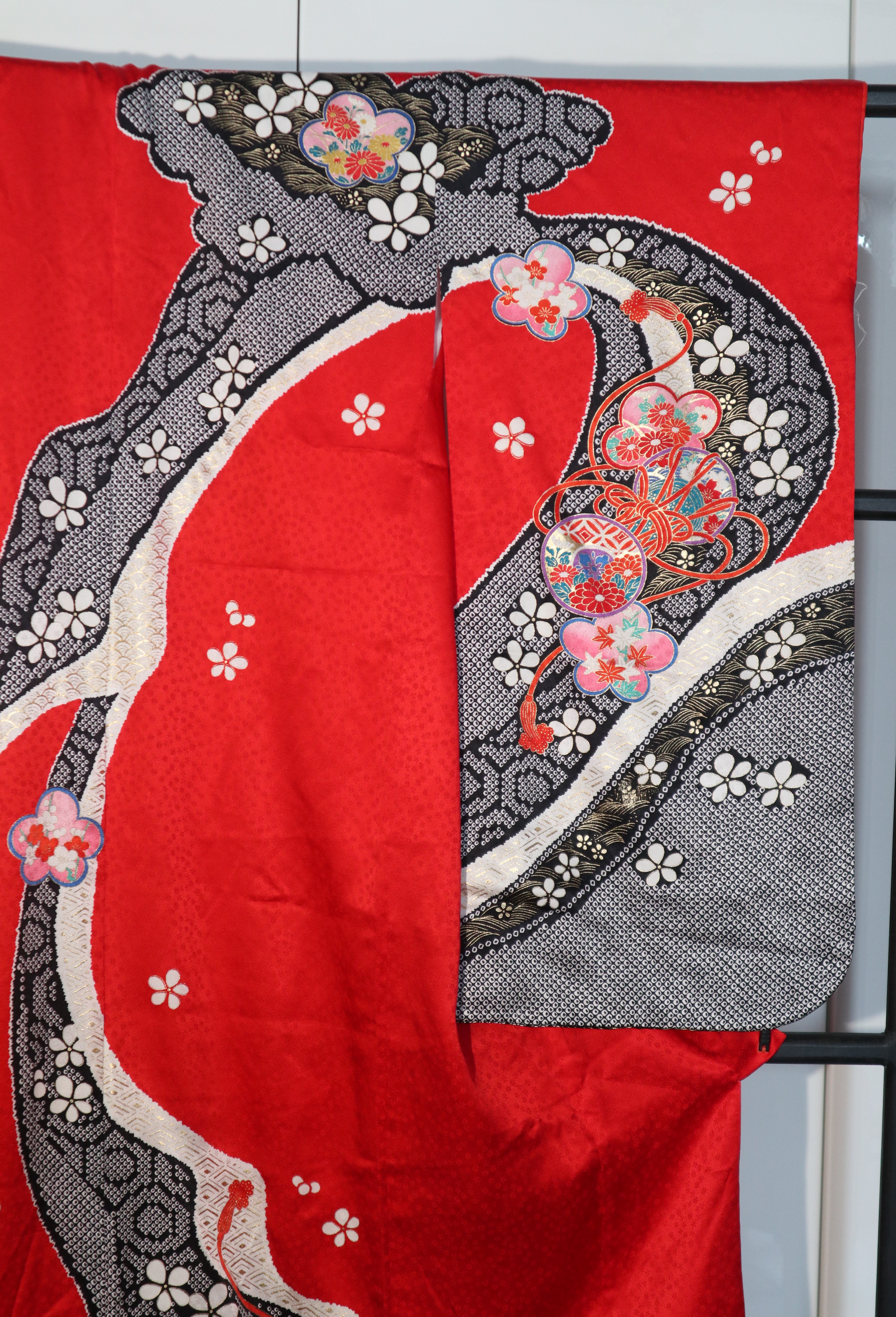 Vintage Kimono Teenager- rot